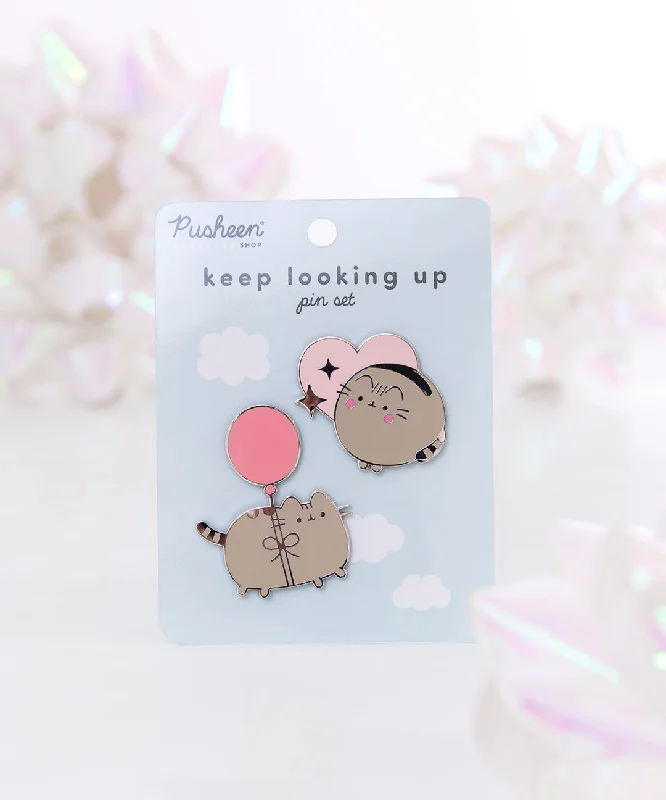 Pusheen Keep Looking Up Pin Set