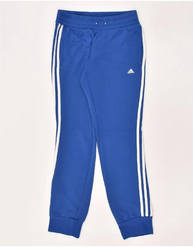 ADIDAS Womens Climalite Tracksuit Trousers Joggers UK 8/10 Small Blue