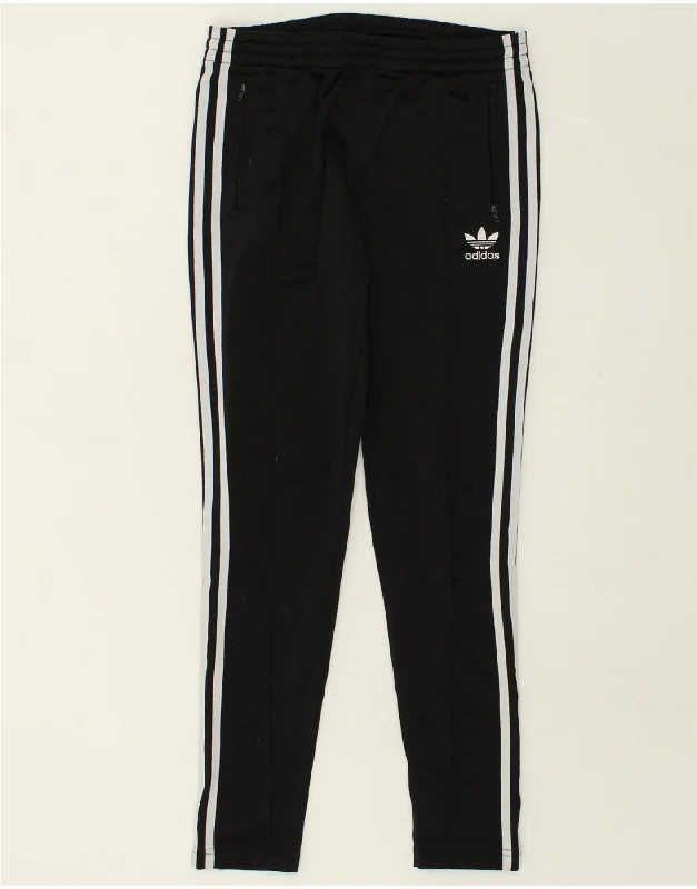 ADIDAS Womens Tracksuit Trousers EU 36 Small Black Polyester