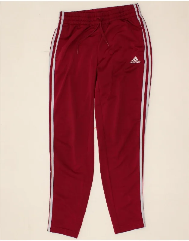 ADIDAS Womens Tracksuit Trousers UK 8/10 Small Red Polyester