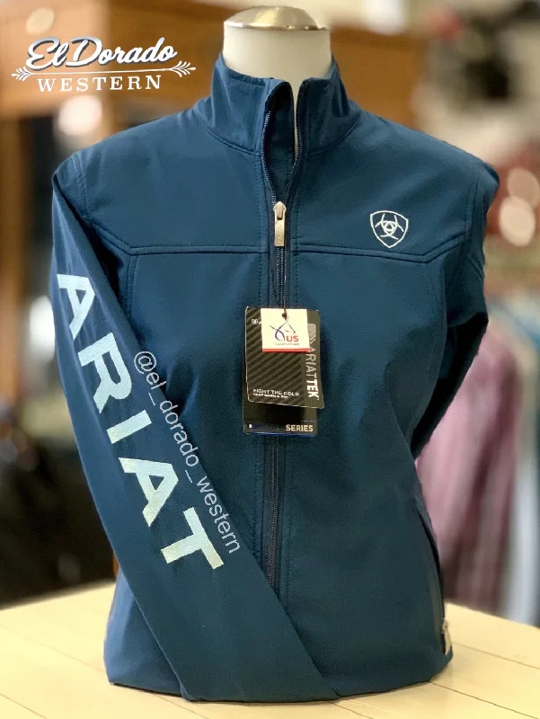 Ariat Women's New Team Softshell Jacket - Deep Petroleum/Duck Egg