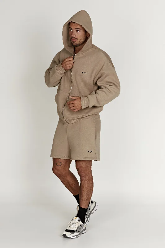 Corrie Unisex Zip Through Hoodie - Cement