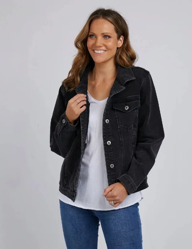 ELM ANGIE DENIM JACKET WASHED BLACK