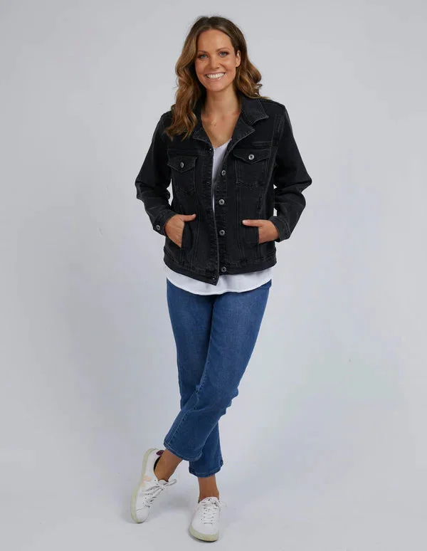 ELM ANGIE DENIM JACKET WASHED BLACK