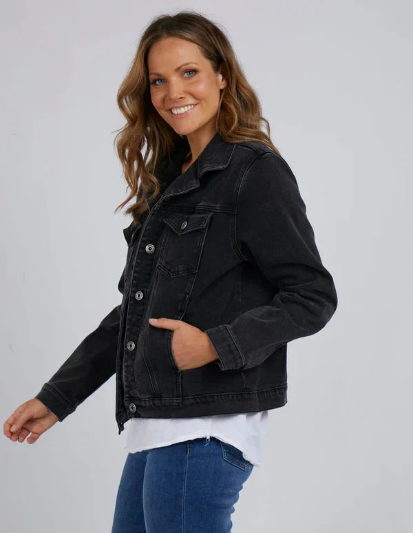 ELM ANGIE DENIM JACKET WASHED BLACK