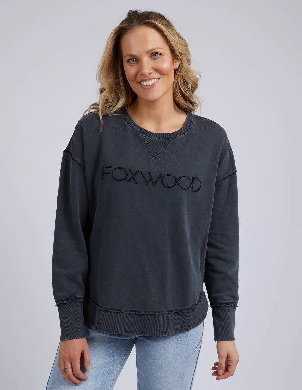 Foxwood Simplified Crew - Washed Black