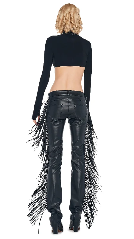 FRINGE BOOT LEG JEAN