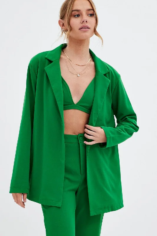 Green Oversized Blazer