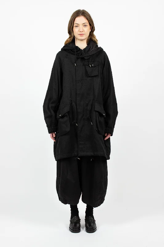 Jane Fishtail Parka Black