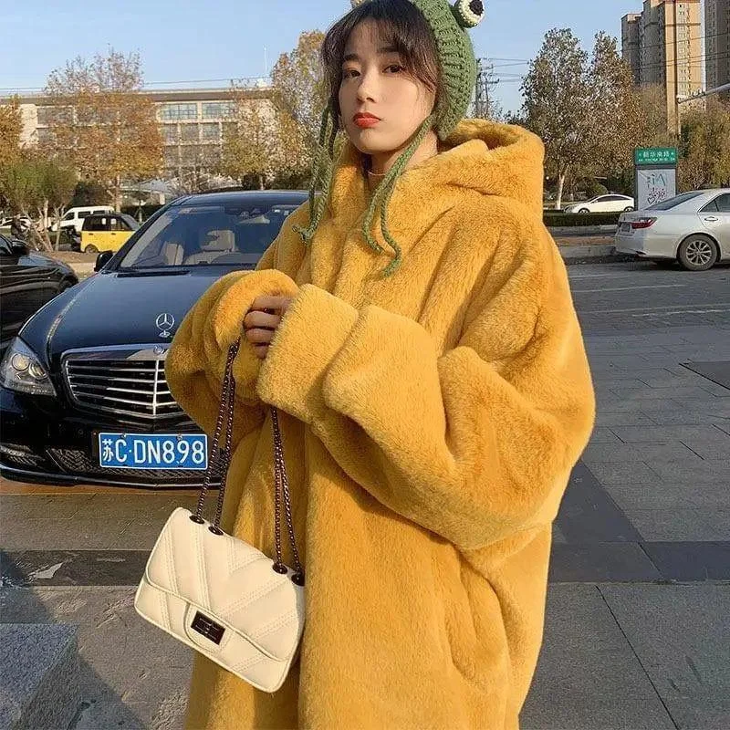 Women's Winter Loose Large Size Imitation Mink Plush Fur