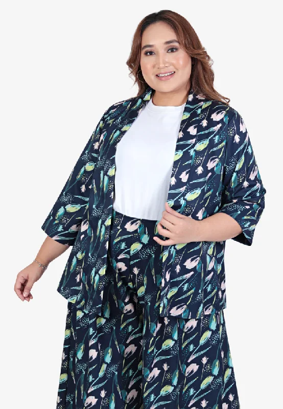 Oriel CNY Tulip Collection Kimono Outerwear - Blue