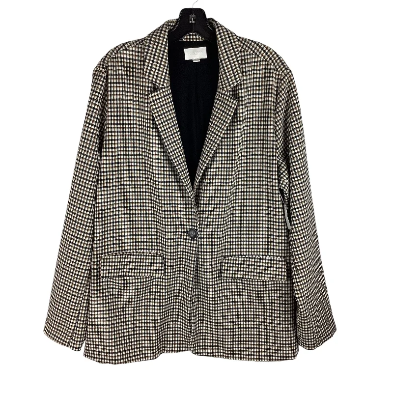 Plaid Pattern Blazer Cmc, Size L