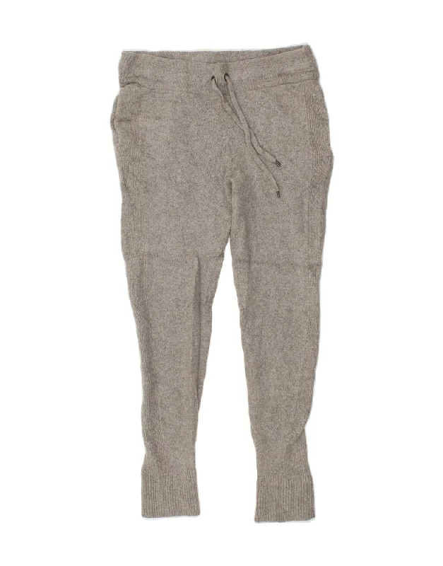 POLO RALPH LAUREN Womens Knit Tracksuit Trousers Joggers UK 6 XS Grey