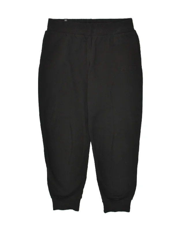 PUMA Womens Graphic Tracksuit Trousers Joggers UK 14 Large Black