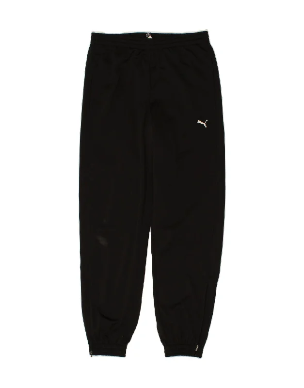 PUMA Womens Graphic Tracksuit Trousers Joggers UK 14 Medium Black