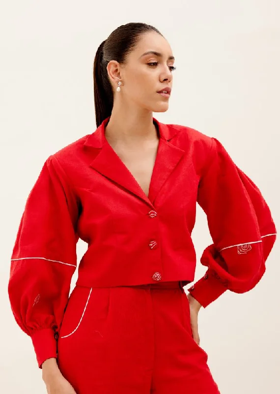 Red Cosmos Blazer