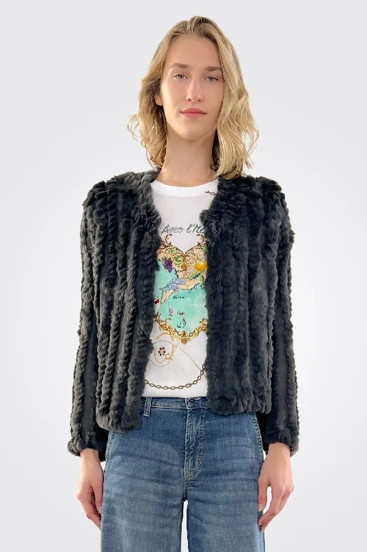 Rosa Fur Jacket - Shadow