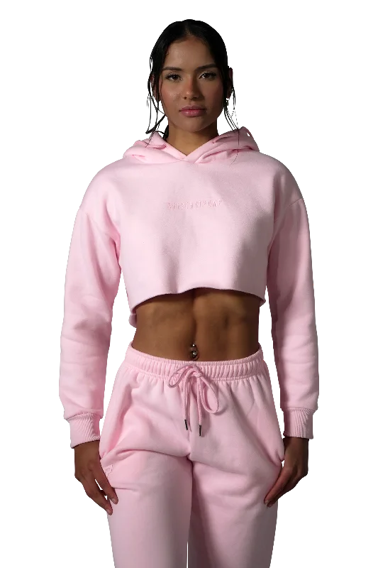 Series 1 Cropped Hoodie - Baby Pink