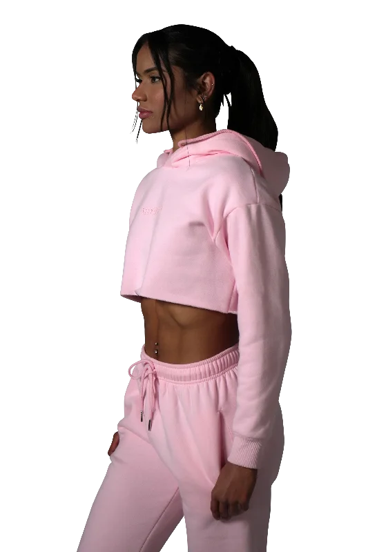 Series 1 Cropped Hoodie - Baby Pink