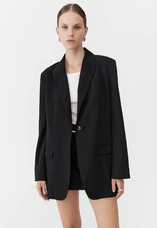 Belt Detail Blazer - Black