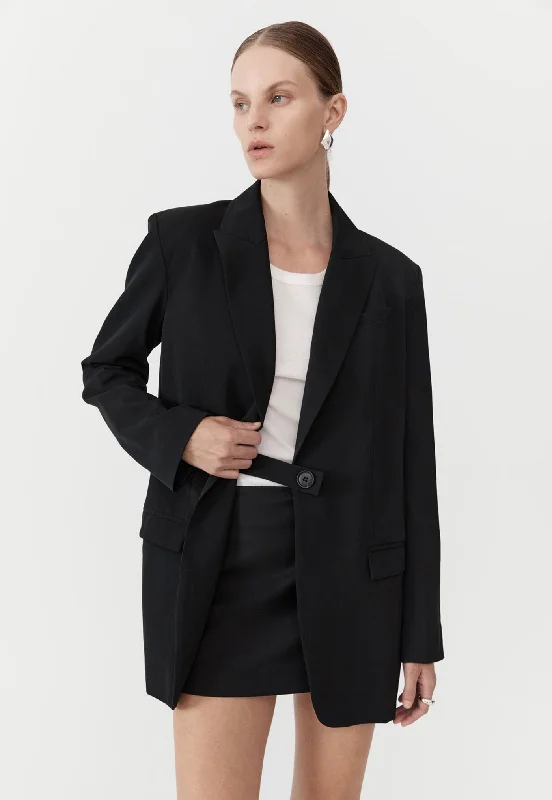 Belt Detail Blazer - Black