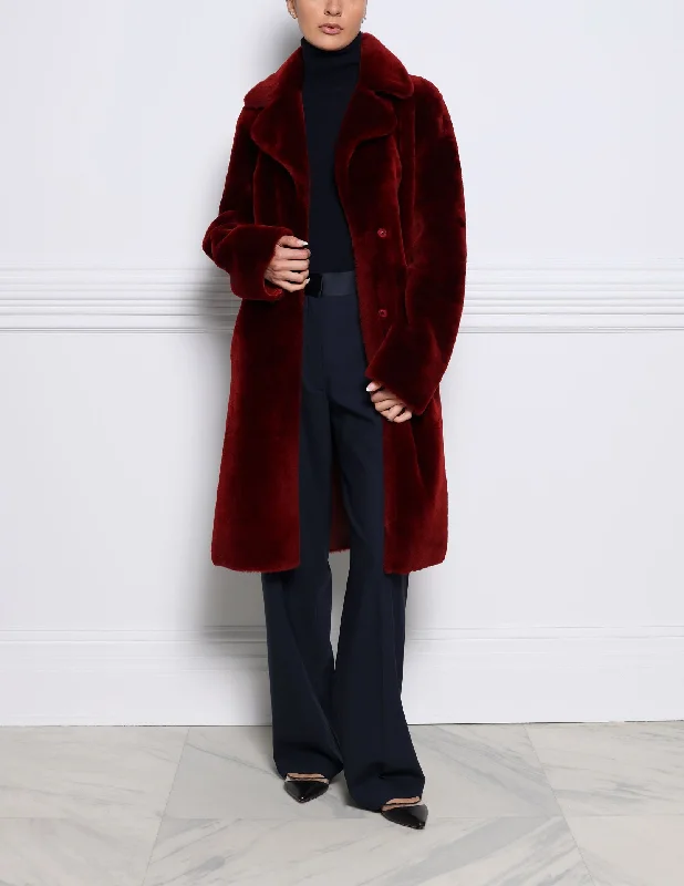 The Cali Shearling Wrap Coat