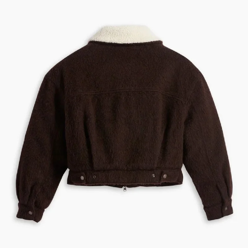 Wool Baby Bubble Trucker Jacket (Mole)