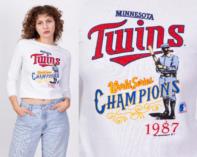 1987 Minnesota Twins World Series Sweatshirt - Petite Extra Small