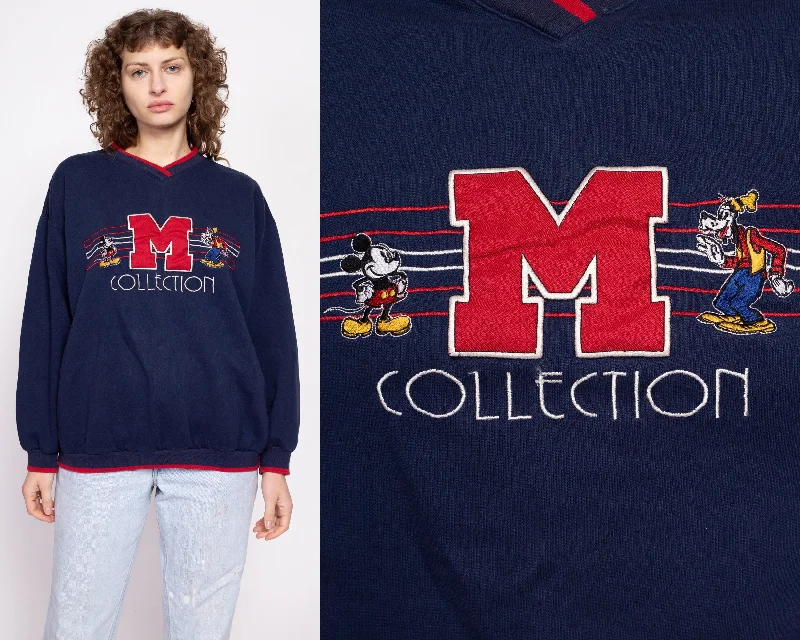 90s Mickey & Co M Collection Elbow Patch Sweatshirt - Extra Large