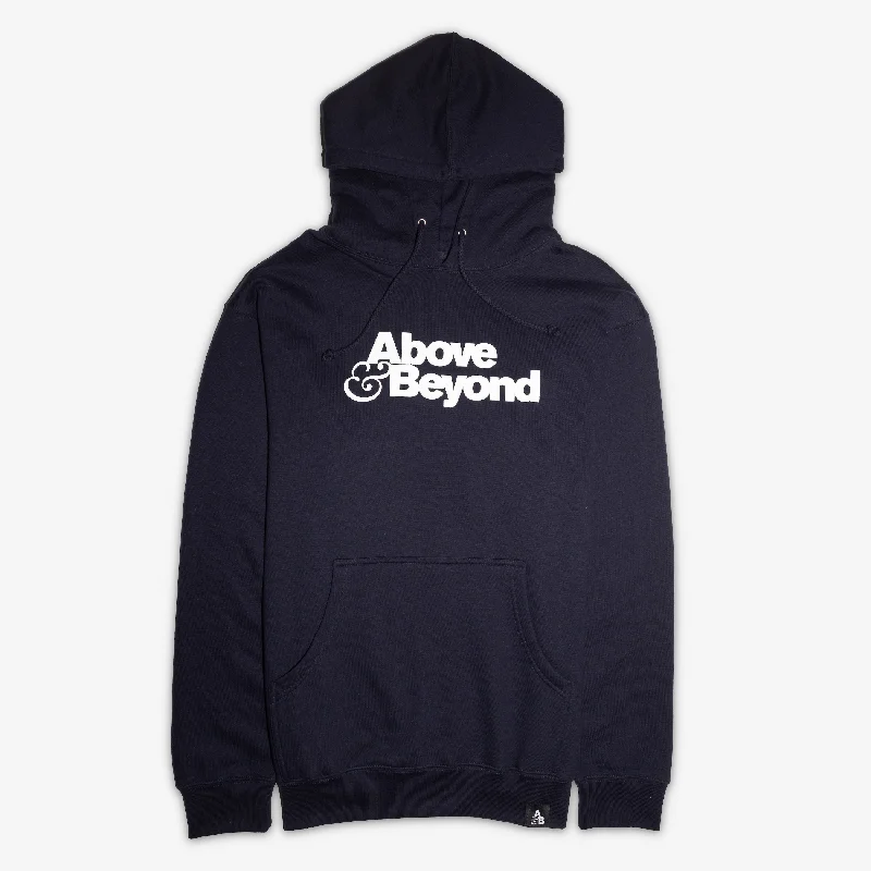 Above & Beyond Script Hoodie - Navy