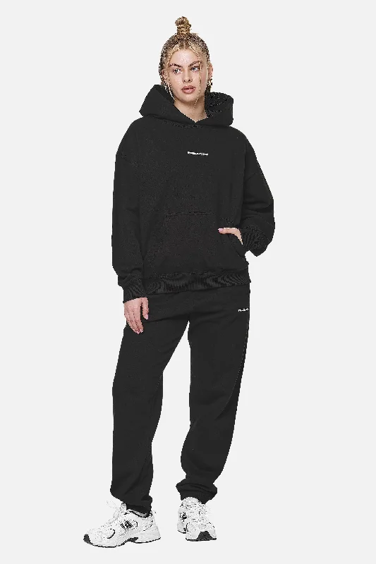 Atna Logo Oversized Hoodie Black White