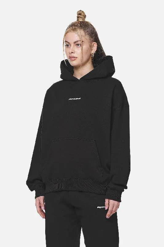 Atna Logo Oversized Hoodie Black White