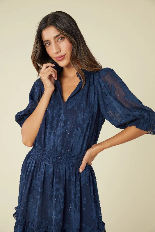 Bennett Gown Navy Burnout