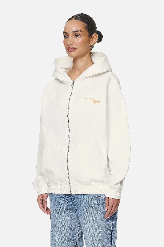 Berri Oversized Zip Hoodie Washed Coconut Milk