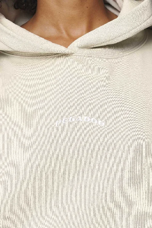 Camberwell Logo Oversized Hoodie Vintage Washed Bone White