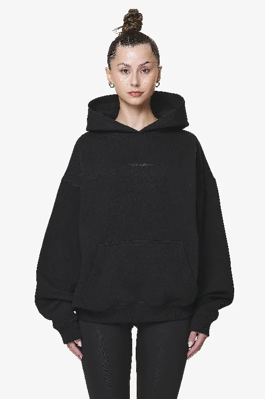 Clarita Logo Oversized Hoodie Black Gum