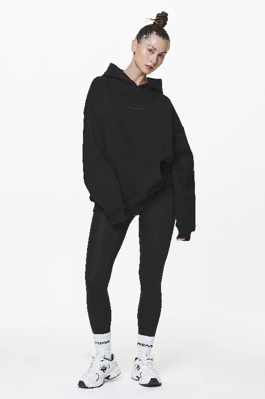 Clarita Logo Oversized Hoodie Black Gum