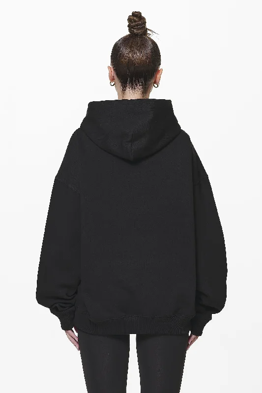 Clarita Logo Oversized Hoodie Black Gum