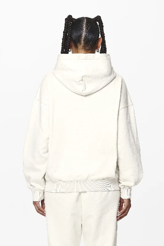 Clarita Logo Oversized Hoodie Washed Salty Cream Gum