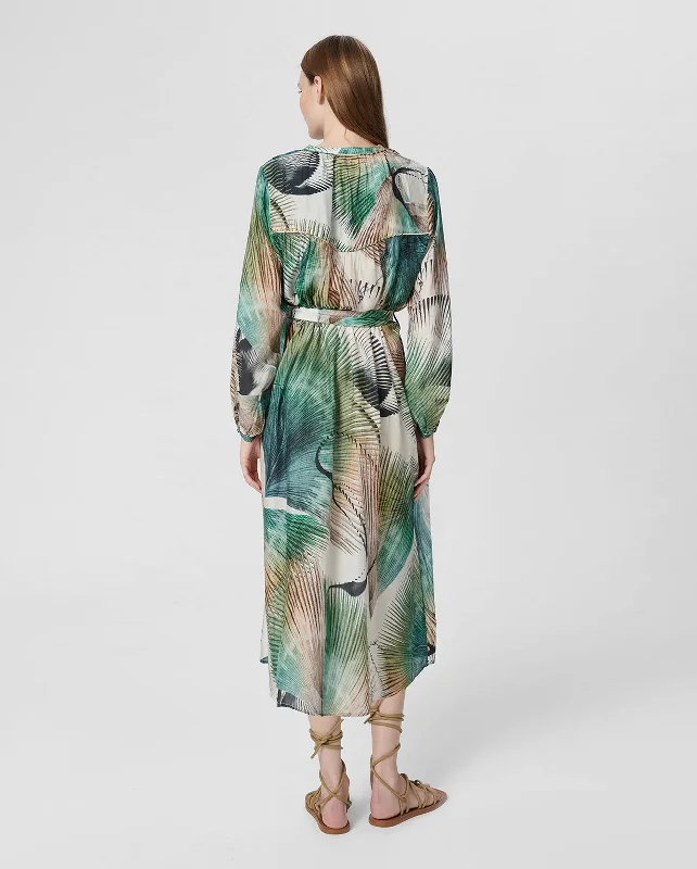 DAISY MAXI DRESS / PALM DYE GREEN