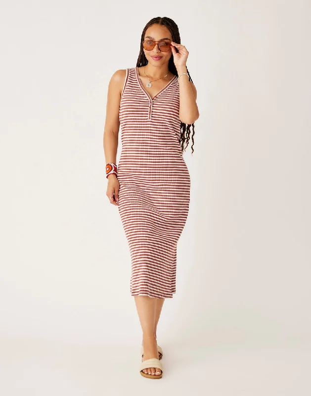 Elodie Rib Dress: Penny Stripe