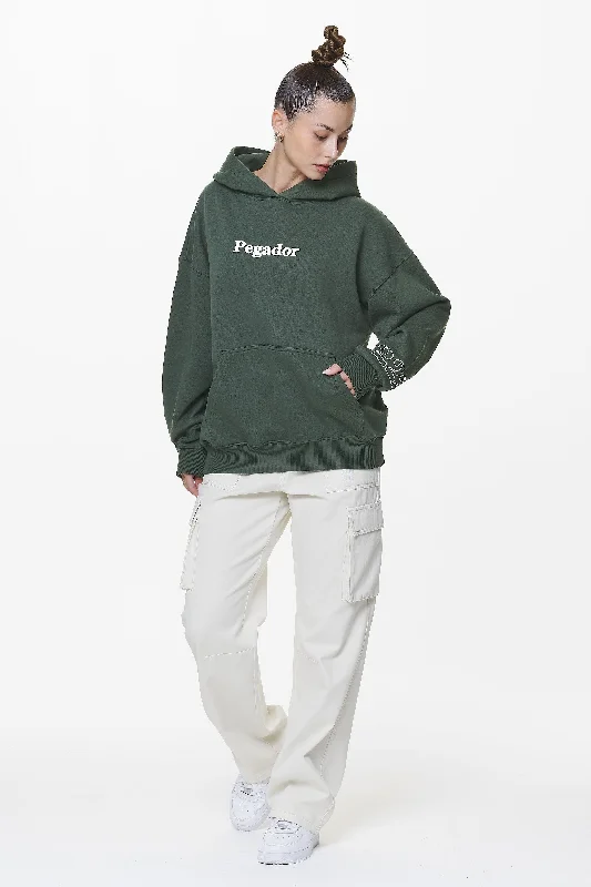 Habo Oversized Hoodie Washed Sage Green