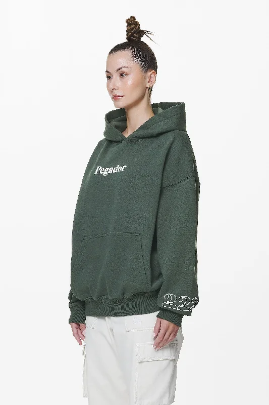 Habo Oversized Hoodie Washed Sage Green