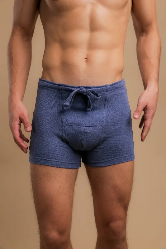 Men's Rib Drawstring Boxer Brief with Fly