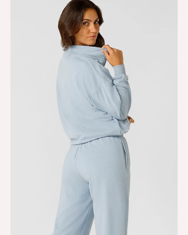 Lorna Jane Iconic Quarter Zip Sweat - Glacier Blue