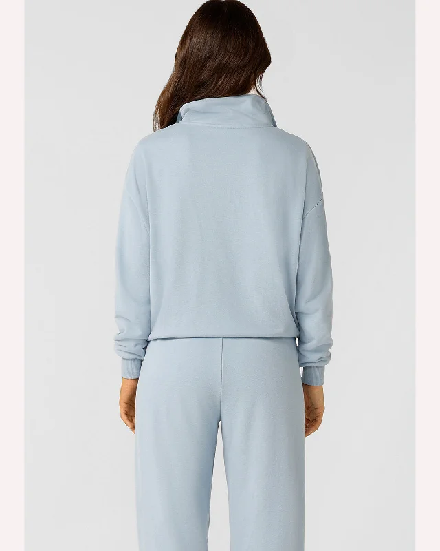 Lorna Jane Iconic Quarter Zip Sweat - Glacier Blue