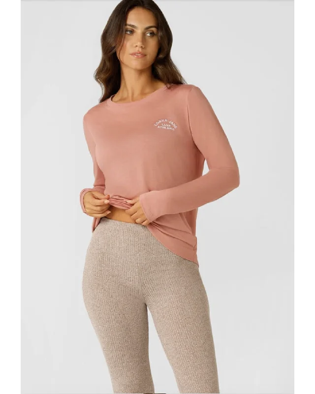 Lorna Jane Lotus Long Sleeve Top - Ash Rose