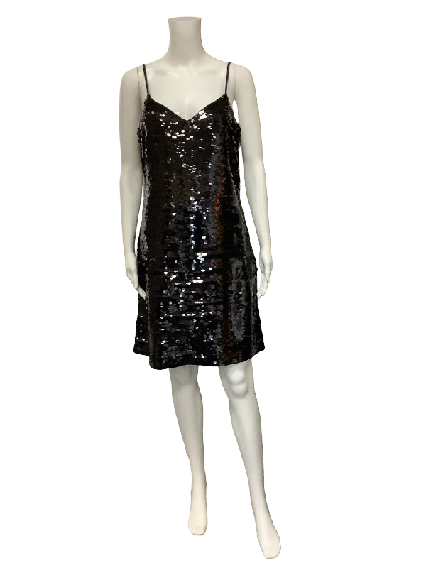 Michael Kors Sequin Mini Dress Black Size: M