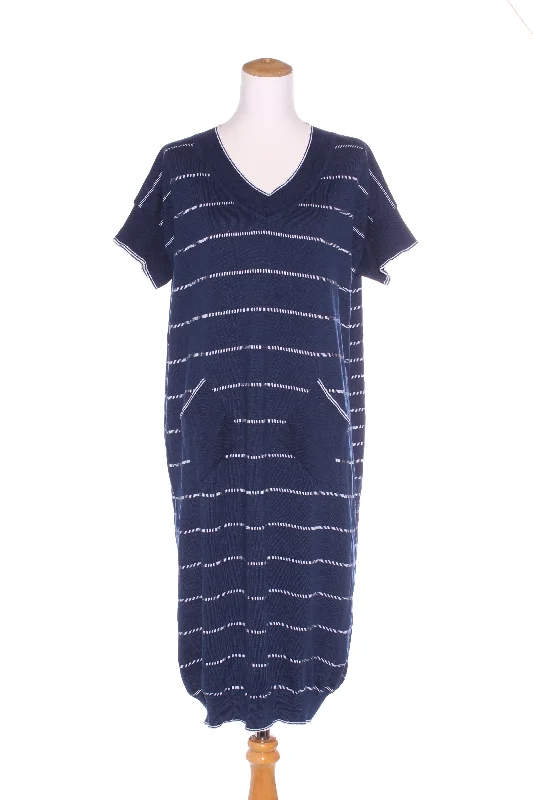 OPTIMUM (NZ) Stripe combed cotton dress + pockets! 14