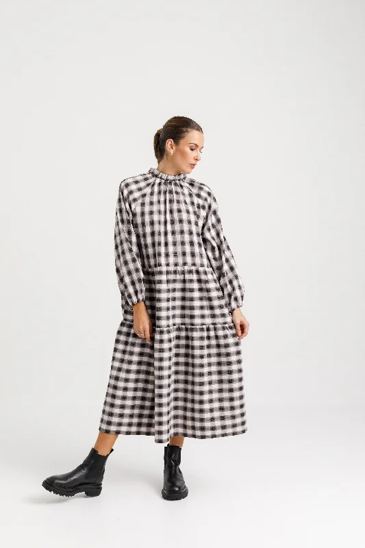 Paradise Dress - Soft Pink Check